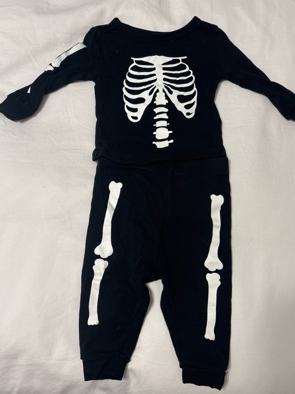 Baby Halloween 2-Piece Pyjama Set - Skeleton Print